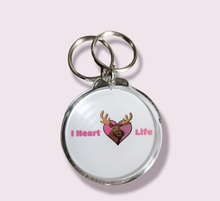 Load image into Gallery viewer, I Heart Moose Life Keychain